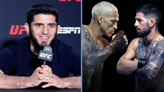 Islam Makhachev predpovedá ich Topuria vs. Charles Oliveira na UFC 317

