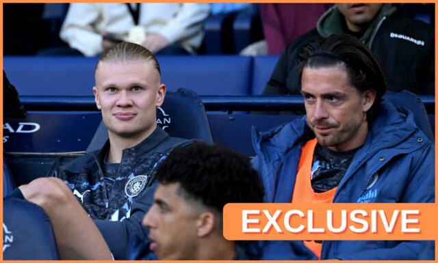 Jack Grealish Heating pre Manchester City