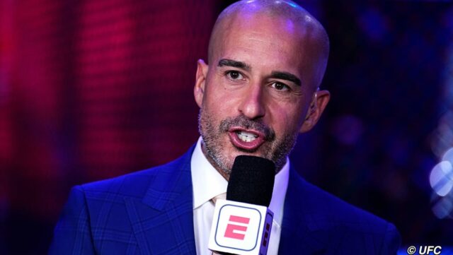 Jon Anik spoločnosti UFC vedie hru hry Canelo Vs. Crawford Boxing Event

