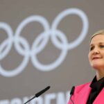 Olympic - Kirsty Coventry preberá nový predseda Medzinárodného olympijského výboru - ústredie MOV, Lausanne, Švajčiarsko - 23. júna 2025, nový prezident IOC Kirsty Coventry počas Reuteon Reuters.