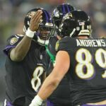 Lamar Jackson Van Ravens obhajuje Marka Andrewsa po drahom play -off -Drop, Drop