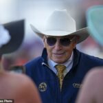 D. Wayne Lukas sa pozerá na Preak Stakes 150. Beh 17. mája 2025