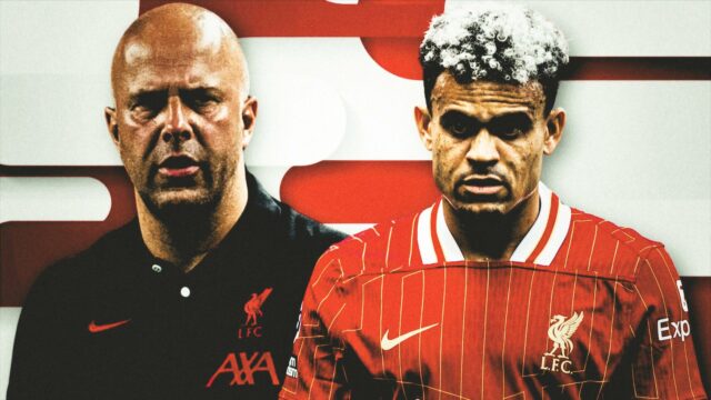 Arne Slot Luis Diaz Liverpool 2024-25