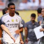 Trent Alexander-Arnold walks off the pitch for Real Madrid