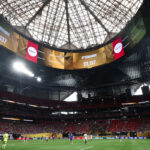 Atlanta, Gruzínsko - 16. júna, fanúšikovia LAFC, ktorí reagujú, keď sa 16. júna v Atlante v Gruzínskom klube FIFA medzi Chelsea FC a Los Angel štadión páčia. (Foto: Alex Grimm / Getty Images)
