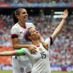 Megan Rapinoe bola vyobrazená počas svetového pohára 2019, v ktorom USA pomohli vyhrať