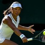 Mimi Xu in action against Emma Raducanu