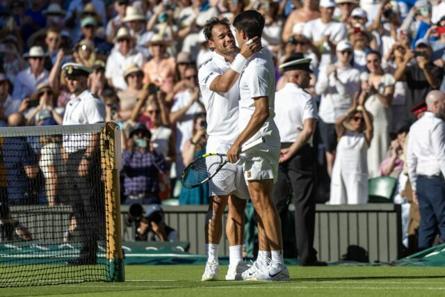 Carlos Alcaraz po jeho víťazstve proti Fognini | Obrázky Getty