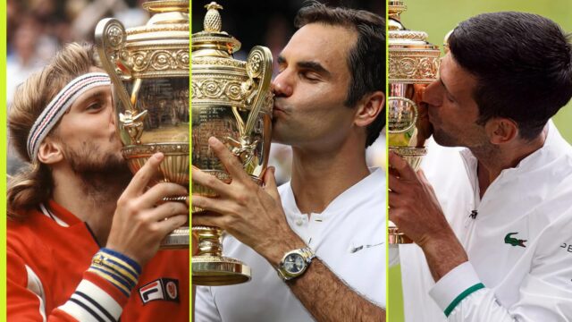 Muži vyhrať 3 byt Wimbledon tituly

