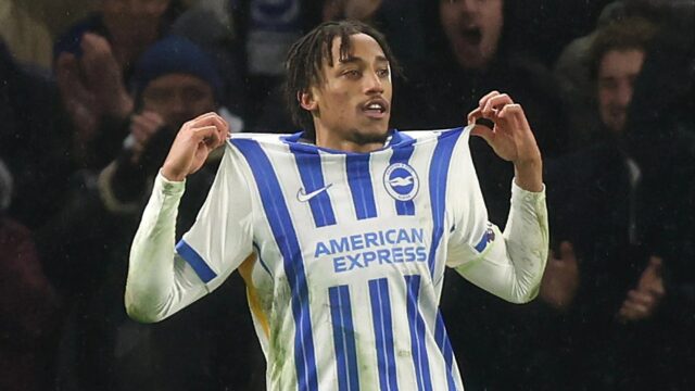 Brighton, Anglicko - 27. decembra: Joao Pedro z Brighton & Hove Albion počas zápasu Premier League medzi Brighton a Hove Albion FC a Brentford FC na štadióne AMEX 27. decembra 2024 v Anglicku v Brightone. (Fotka Crystal Pix/MB Media/Getty Images)