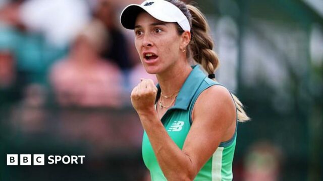 McCartney Kessler celebrates her win in Nottingham