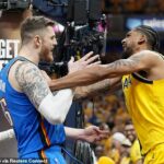 Indiana Pacers Forward Obi Toppin Platí Oklahoma City Thunder Center Isaiah Hartenstein