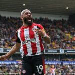 Ak sa Bryan Mbeumo pripojí k Manchester United, údajne dúfa, že zarobí 250 000 GBP týždenne