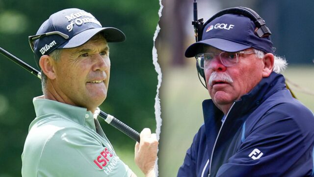 Padraig Harrington konfrontuje reportéra o golfettike na US Senior Open

