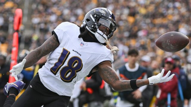 Prijímač NFL Diontae Johnson prelomí ticho na zavesení chladného počasia Ravens

