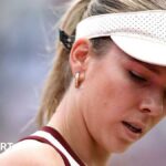 Katie Boulter looks down