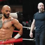 Reakcia v štádiu na Ricochet's Ara-Discript Tweet na požiadanie proti Jon Moxleymu a Aewovi