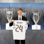 Florentino Pérez a Dean Huijsen na Bernabeu