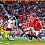 Rasmus Hojlund v akcii pre Manchester United proti Bournemouth