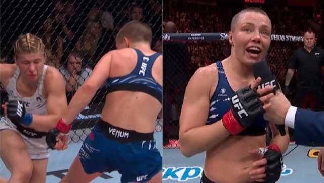 Rose Namajunas kvapky Miranda Maverick, kývne

