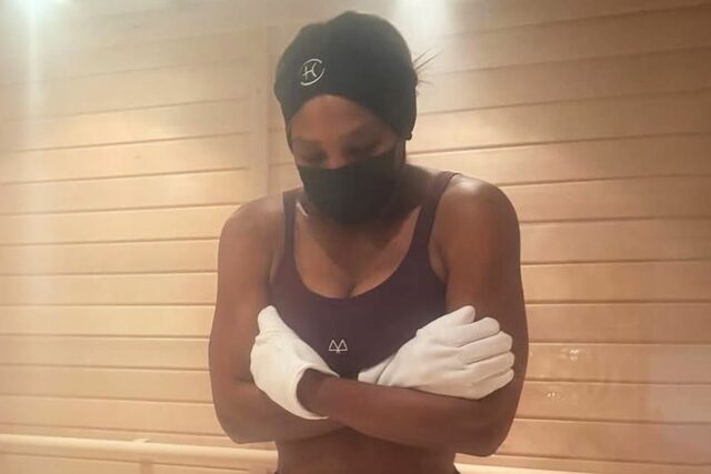 Serena Williams/Instagram Serena Williams Braves prechladne pre kryoterapiu