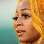 Sha'carri Richardson počas tímu USA Paris 2024 Olympijské portréty. (Fotka Harryho How/Getty Images)