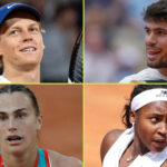 Sinner, Alcaraz, Sabalenka, Djokovic, Nadal, Serena, Azarenka