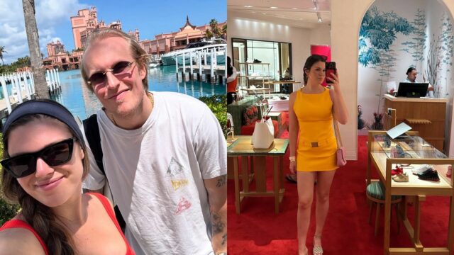 Snúbenec Patrik Laine Jordan Liegh obnoví „obnovenie po sezóne“ páru na Bahamách Atlantis

