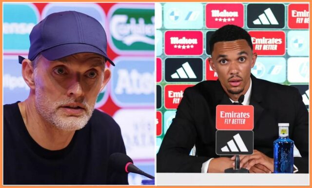 Tuchel, Trent Alexander-Arnold a Thomas Frank

