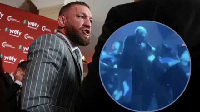 Video zobrazuje UFC -star Conor McGregor Knock Out Man v nočnom klube Ibiza

