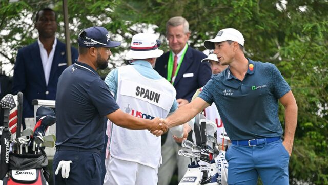 Víťaz American Open JJ Spaun hovorí, že by mal poďakovať Viktor Hovoland s fľašou vína

