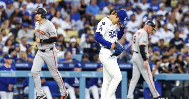 Yoshinobu Yamamoto bojuje, keď Dodgers spadne do kravaty s gigantmi

