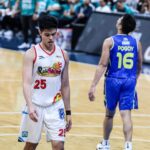 Leonard Santillan počas semifinále filipínskeho pohára PBA medzi maliarmi Elasto a TNT tropang 5G.