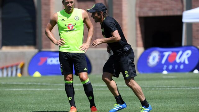 Conte v roku 2016 uskutočnil svoje tvrdé školenia do Chelsea