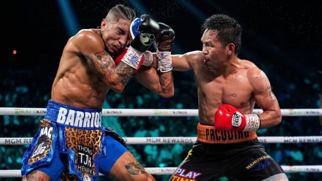 46 -ročný Manny Pacquiao bojuje s Mario Barrios za väčšinu remízy

