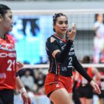 Aby Maraño počas PVL Crossoverov Chery Tiggo na prehliadke Tour proti Cignal HD Spikers.