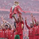 Jota v máji oslávila titul Premier League so spoluhráčmi z Liverpoolu