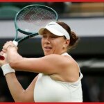 Amanda Anisimová so svojou Wilsdonovou raketou na Wimbledone 2025. (Zdroj. Getty)