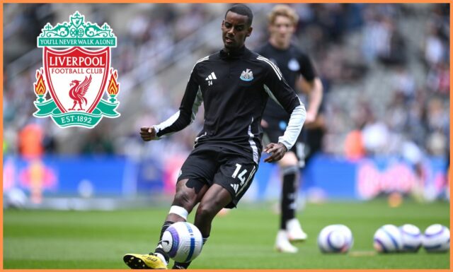 Alexander Isak oslavuje Newcastle proti Ipswichovi