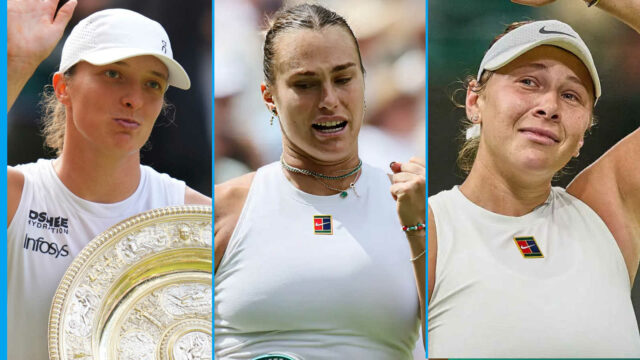 Aryna Sabalenka Grip č. 1, Top 3 Iga Swiak's Top 3, Amanda Anisimova +5, Emma Radacanu -5

