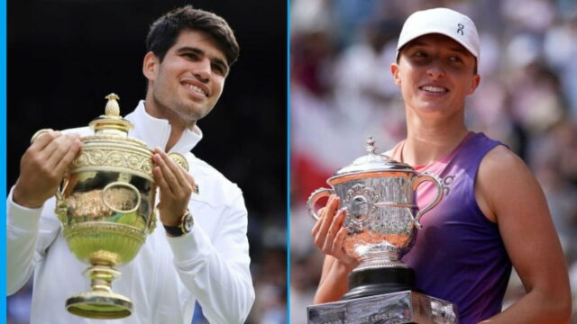Carlos Alcaraz, Iga Swiatek zápas Federer, vybral posledné fázy Grand Slam s neporaziteľnými poznámkami?

