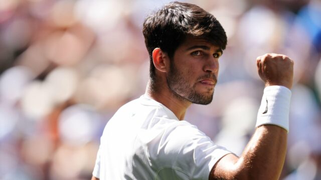 Carlos Alcaraz, Taylor Fritz po víťazstve vo Wimbledone Win Club sa zúčastnil Carlosa Alcaraza

