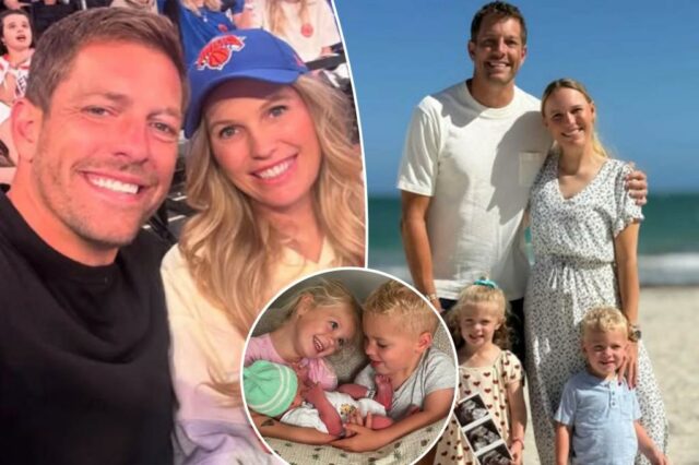 Caroline Wozniacki a bývalý Knick David Lee Vitajte v treťom dieťati

