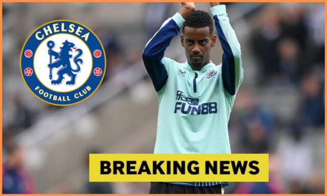 Alexander Isak oslavuje anotácie pre Newcastle proti Chelsea