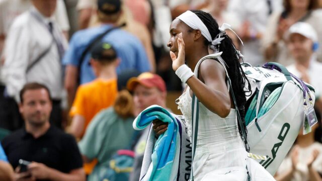 Coco Gauff zmätený vo Wimbledone prvé kolo Dayana Yastremska

