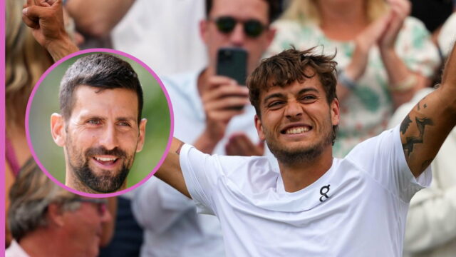 Ďalší Wimbledon Rival tenisovej hviezdy, bývalý futbalista a Novak Djokovic

