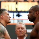 Oleksandr Uyk (vľavo) a Daniel Dubois (vpravo) sa opäť zrazia v sobotu v Londýne