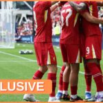 Darwin Núñez reaguje počas Liverpoolu vs Lille