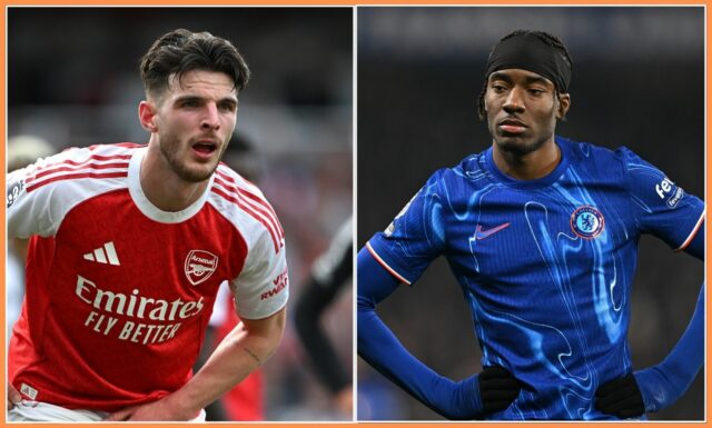 Declan Rice v akcii proti Noni Madeeke