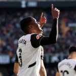 Christian Mosquera oslavuje cieľ pre Valencia